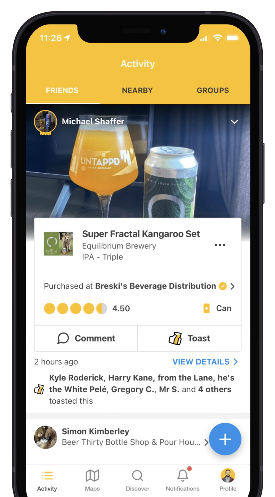 Untappd app screenshot